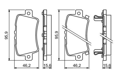 Комплект колодок для дискового тормоза BOSCH 0986494249