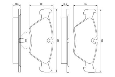 Колодки тормозные дисковые BOSCH 0986461752