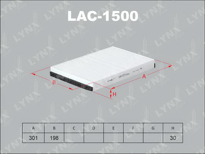 Фильтр салона LYNXauto LAC1500