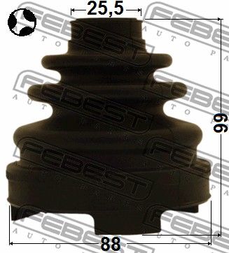 Пыльник ШРУС внутреннего комплект FEBEST 0115ACV40T
