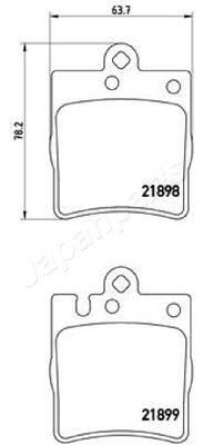 Колодки тормозные задние JAPANPARTS PP0504AF