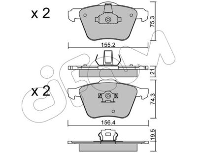 Колодки тормозные передние VOLVO 31687101