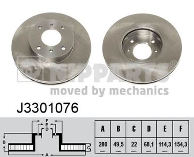 Диск тормозной NIPPARTS J3301076