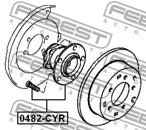 Ступица задняя FEBEST 0482CYR