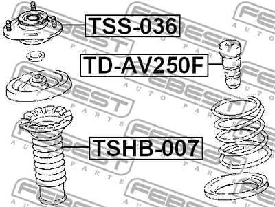 Опора амортизатора переднего FEBEST TSS036