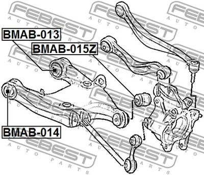 Сайлентблок заднего нижнего рычага FEBEST BMAB013
