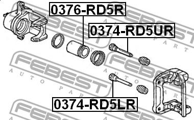 Поршень суппорта тормозного заднего FEBEST 0376RD5R