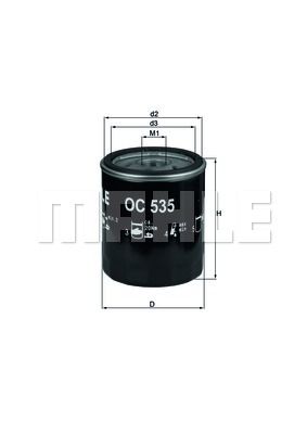 Фильтр масляный MAHLE OC535
