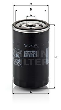 Фильтр масляный MANN-FILTER W7195