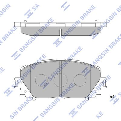 Колодки тормозные передние SANGSIN SP1588