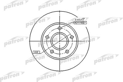 Диск тормозной передний PATRON PBD1647