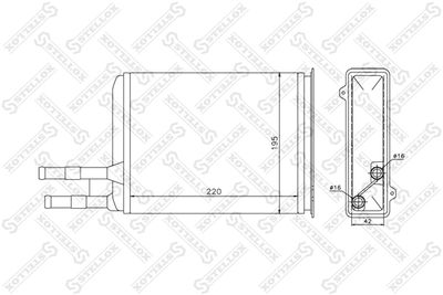 Радиатор отопителя STELLOX 1035025SX