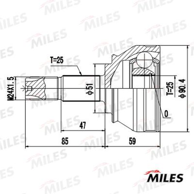 ШРУС наружный Miles GA20000