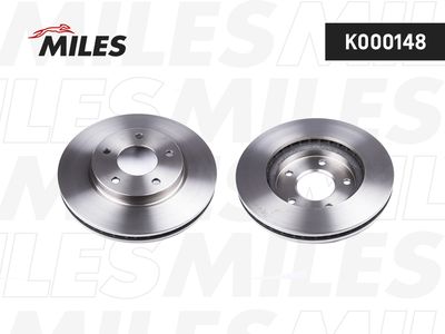 Диск тормозной передний вентилируемый Miles K000148