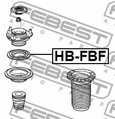 Подшипник передней опоры амортизатора FEBEST HBFBF