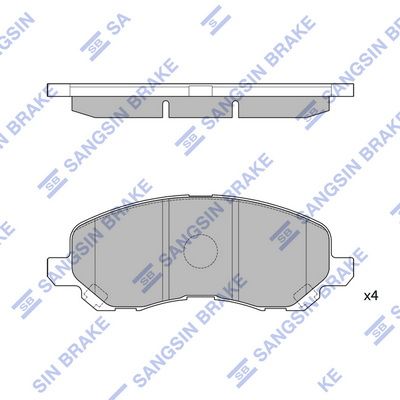 Колодки тормозные передние SANGSIN SP1360