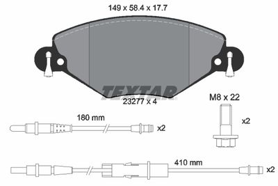 Колодки тормозные дисковые TEXTAR 2327701