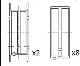 Вкладыш коренной KING MB5422AM025