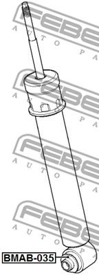 Сайлентблок амортизатора заднего FEBEST BMAB035