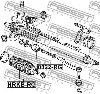 Пыльник рулевой рейки FEBEST HRKBRG