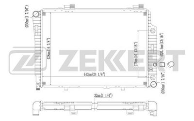 Радиатор охлаждения двигателя Zekkert MK1239