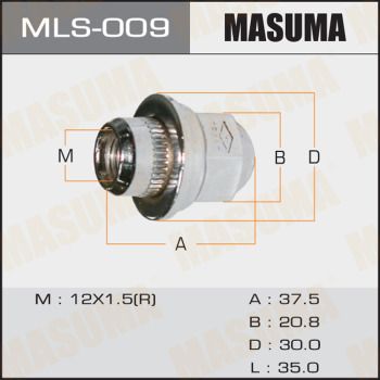 Гайка колесная Masuma MLS009