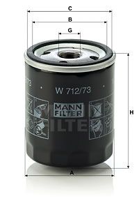 Фильтр масляный MANN-FILTER W71273