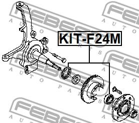 Подшипник ступицы ремкомплект FEBEST KITF24M