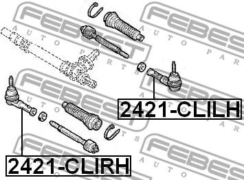 Наконечник рулевой левый FEBEST 2421CLILH