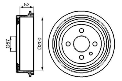 Барабан тормозной BOSCH 0986477018