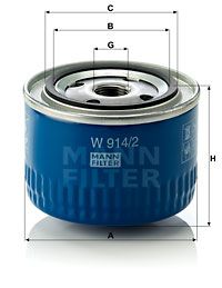 Фильтр масляный MANN-FILTER W9142