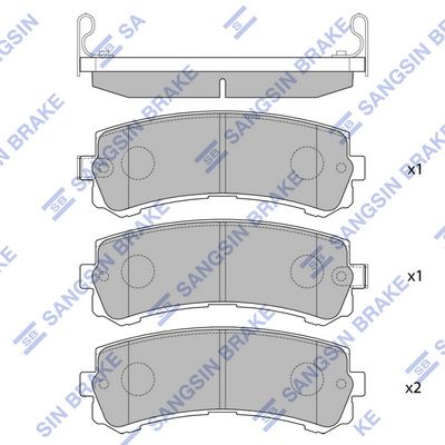 Колодки тормозные задние SANGSIN SP4157