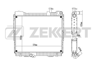 Радиатор охлаждения двигателя Zekkert MK1603