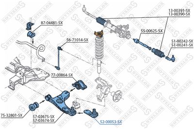 Опора шаровая комплект STELLOX 5200053SX