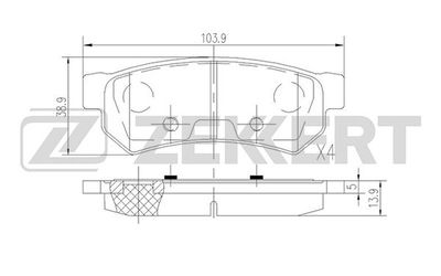 Колодки тормозные дисковые задние PILENGA FDP8270