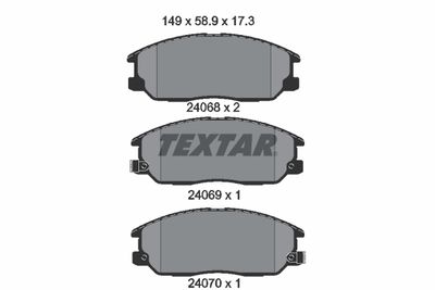 Колодки тормозные TEXTAR 2406801