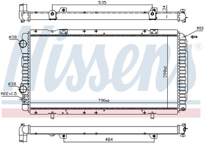 Радиатор системы охлаждения NISSENS 61390