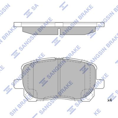 Колодки тормозные передние SANGSIN SP1373