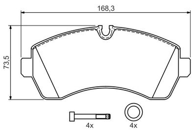 Колодки тормозные дисковые передние BOSCH 0986494194