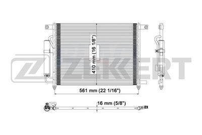 Радиатор кондиционера Zekkert MK3052