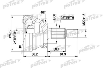 ШРУС наружный комплект PATRON PCV1169