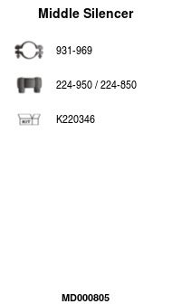 Глушитель средняя часть POLMOSTROW 21277