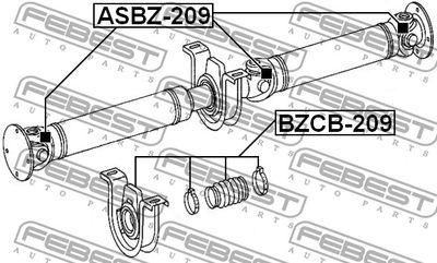 Крестовина карданного вала FEBEST ASBZ209