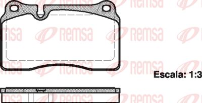 Колодки тормозные передние REMSA 120000
