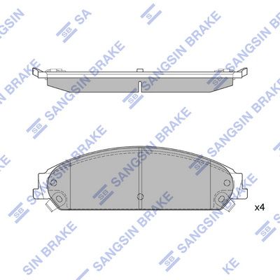 Колодки тормозные дисковые SANGSIN SP1509