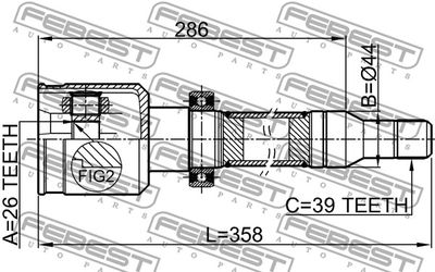 ШРУС внутренний правый FEBEST 2711S80RH