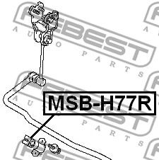 Втулка стабилизатора заднего FEBEST MSBH77R