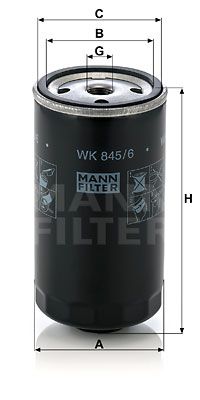 Фильтр топливный MANN-FILTER WK8456