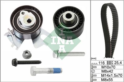 Комплект ремня ГРМ INA 530055810