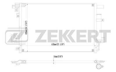 Радиатор кондиционера Zekkert MK3034